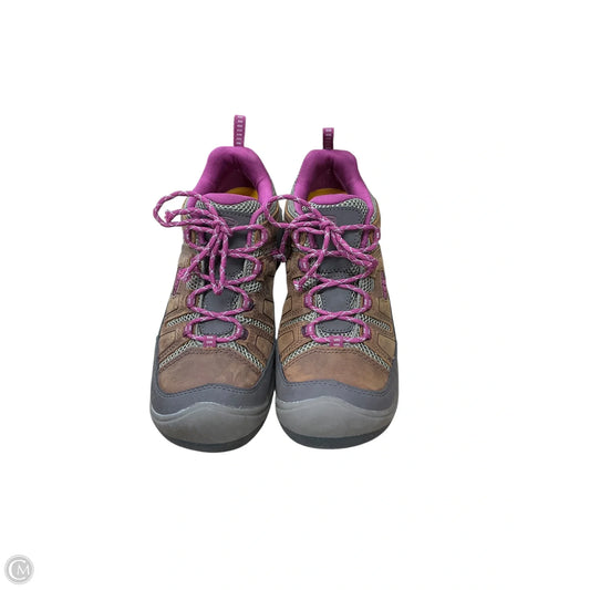 Shoes Hiking By Keen In Brown & Pink, Size: 9.5