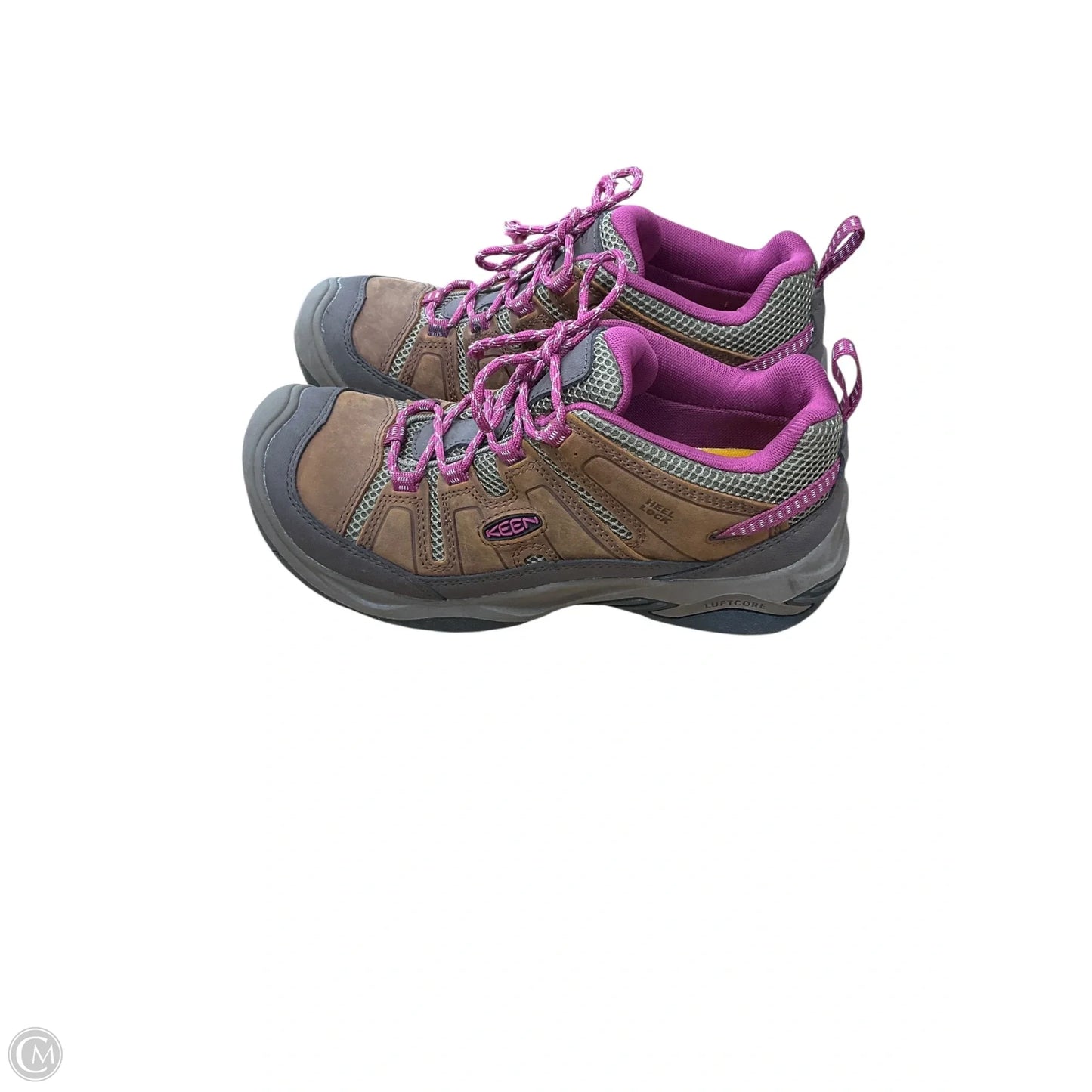 Shoes Hiking By Keen In Brown & Pink, Size: 9.5