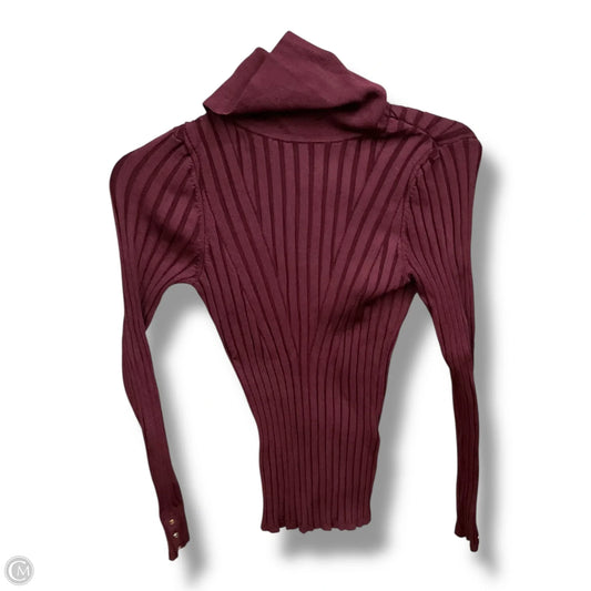 Top Long Sleeve By White House Black Market In Maroon, Size: S
