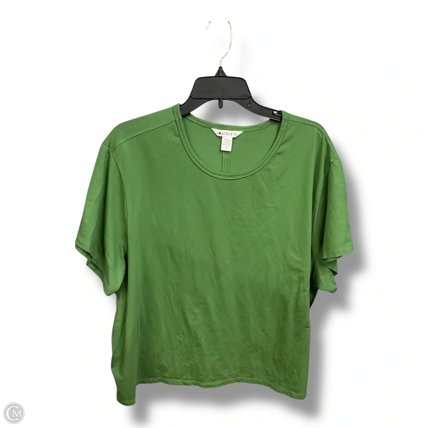 Athletic Top Short Sleeve By Athleta In Green, Size: 3x