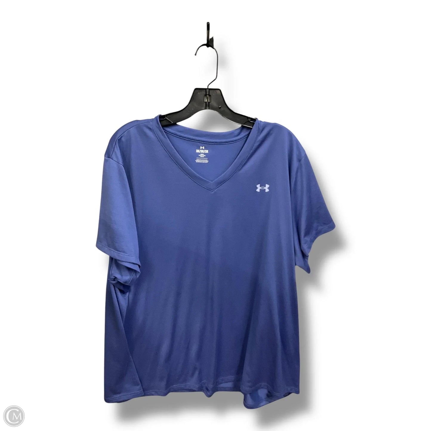 Athletic Top Short Sleeve By Under Armour In Blue, Size: 3x