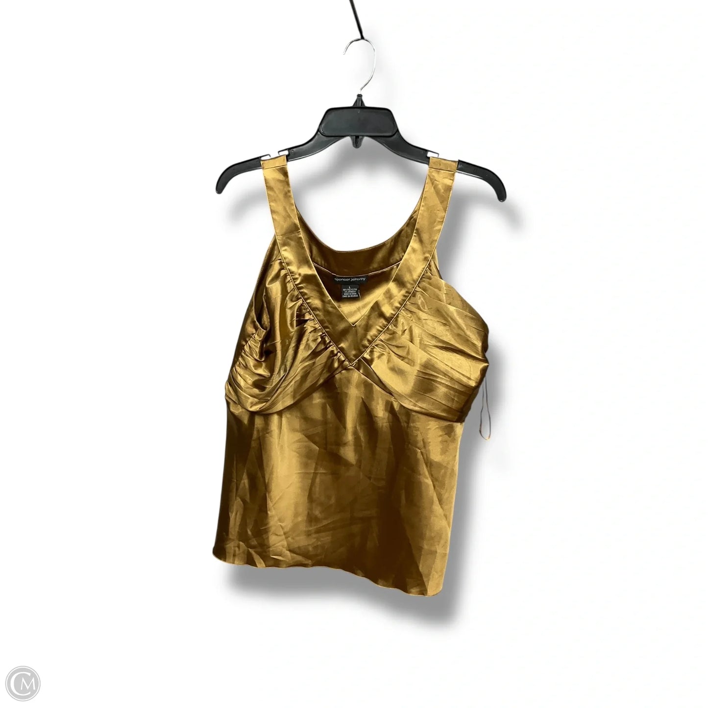 Top Sleeveless By Spencer Jeremy In Gold, Size: L