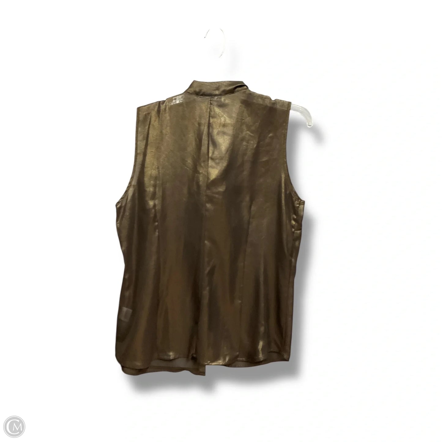 Top Sleeveless By Apostrophe In Bronze, Size: L