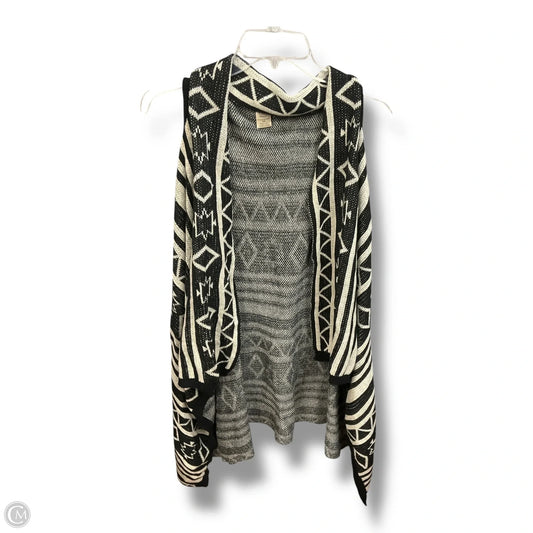 Vest Sweater By Lildy In Black & Cream, Size: L