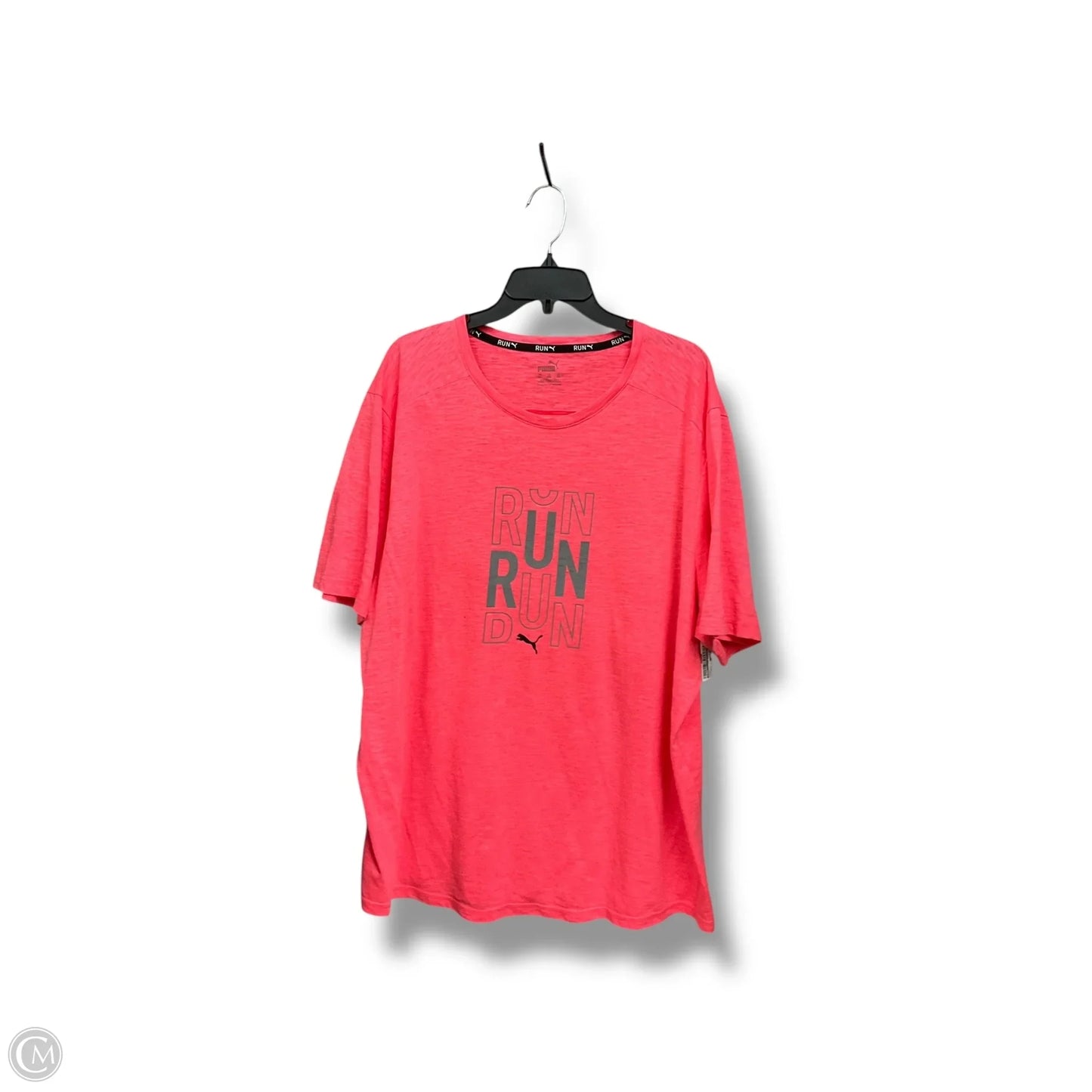 Athletic Top Short Sleeve By Puma In Pink, Size: Xxl