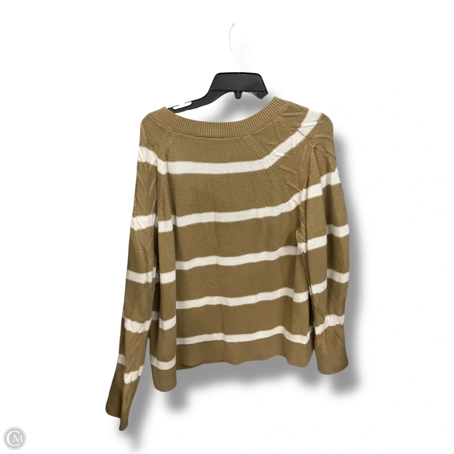 Sweater By Lane Bryant In Tan & White, Size: 3x