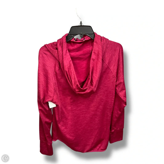 Athletic Top Long Sleeve Hoodie By 90 Degrees By Reflex In Pink, Size: L