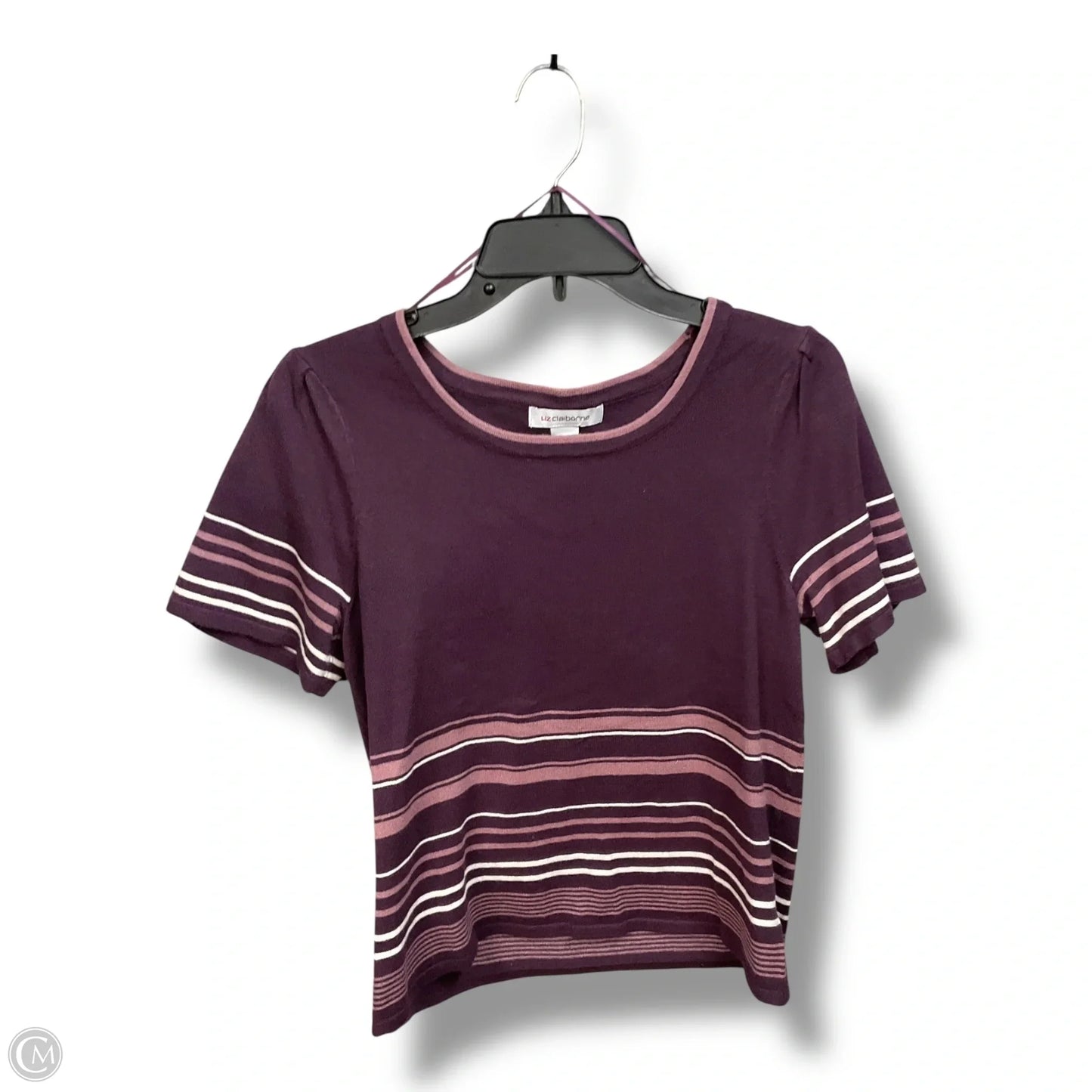 Top Short Sleeve By Liz Claiborne In Purple, Size: M
