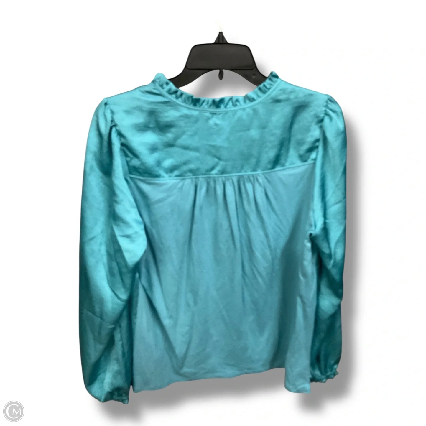 Top Long Sleeve By Loft In Aqua, Size: M
