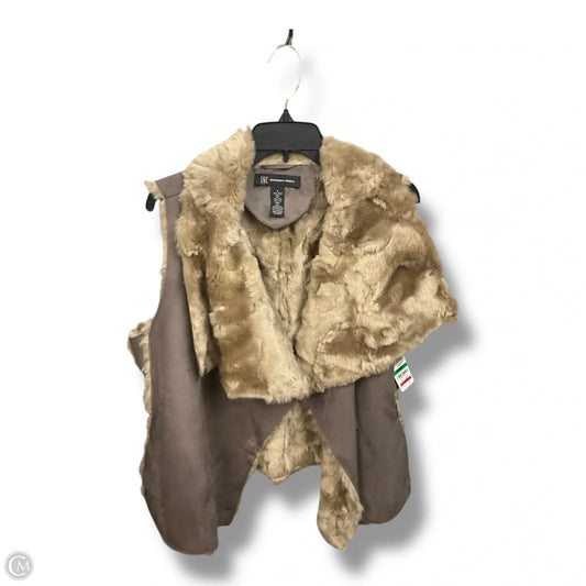 Vest Faux Fur & Sherpa By Inc In Taupe, Size: L