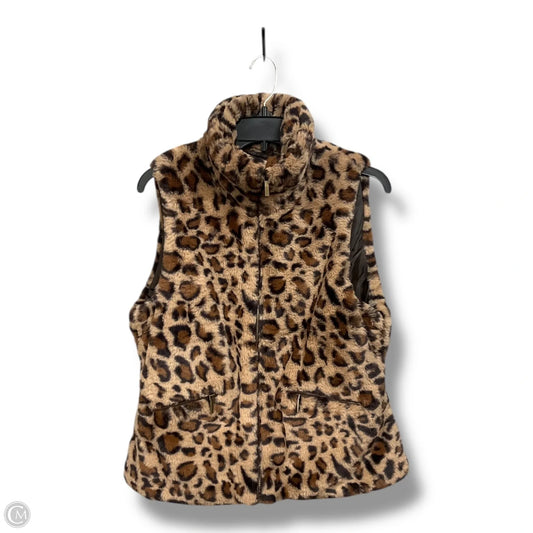 Vest Fleece By Clothes Mentor In Animal Print, Size: L