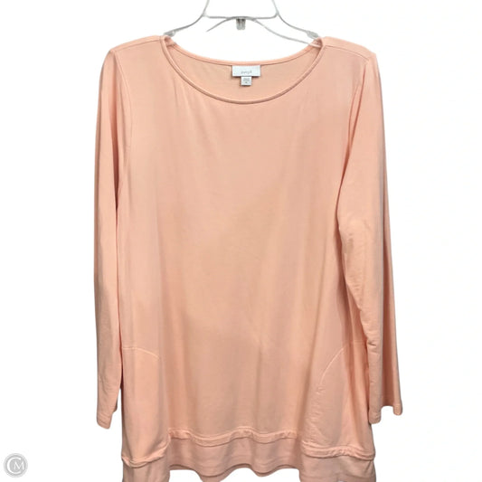 Top Long Sleeve Basic By J. Jill In Peach, Size: Xl