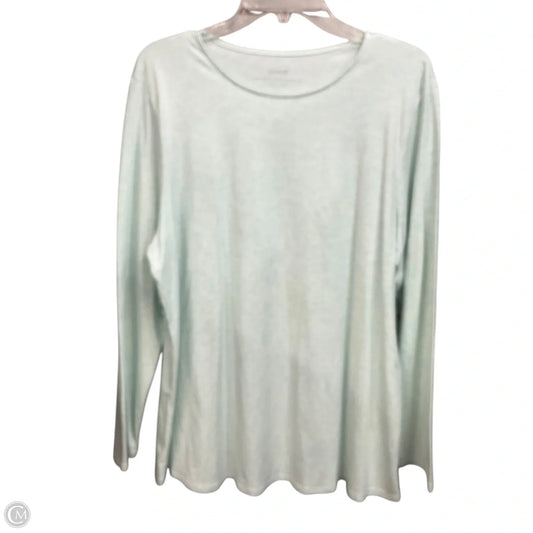 Top Long Sleeve Basic By Pure Jill In Aqua, Size: Xl
