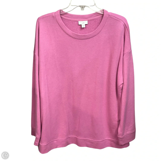 Sweatshirt Crewneck By J. Jill In Pink, Size: Xl