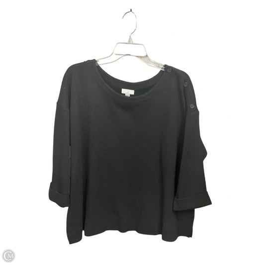 Top 3/4 Sleeve Basic By J. Jill In Black, Size: Xl
