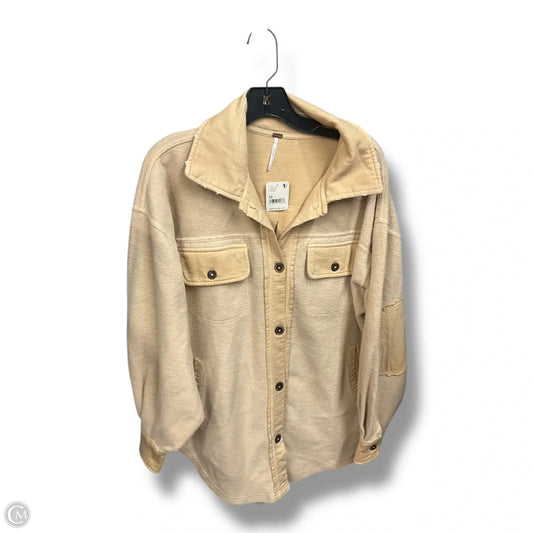 Jacket Shirt By Free People In Tan, Size: M
