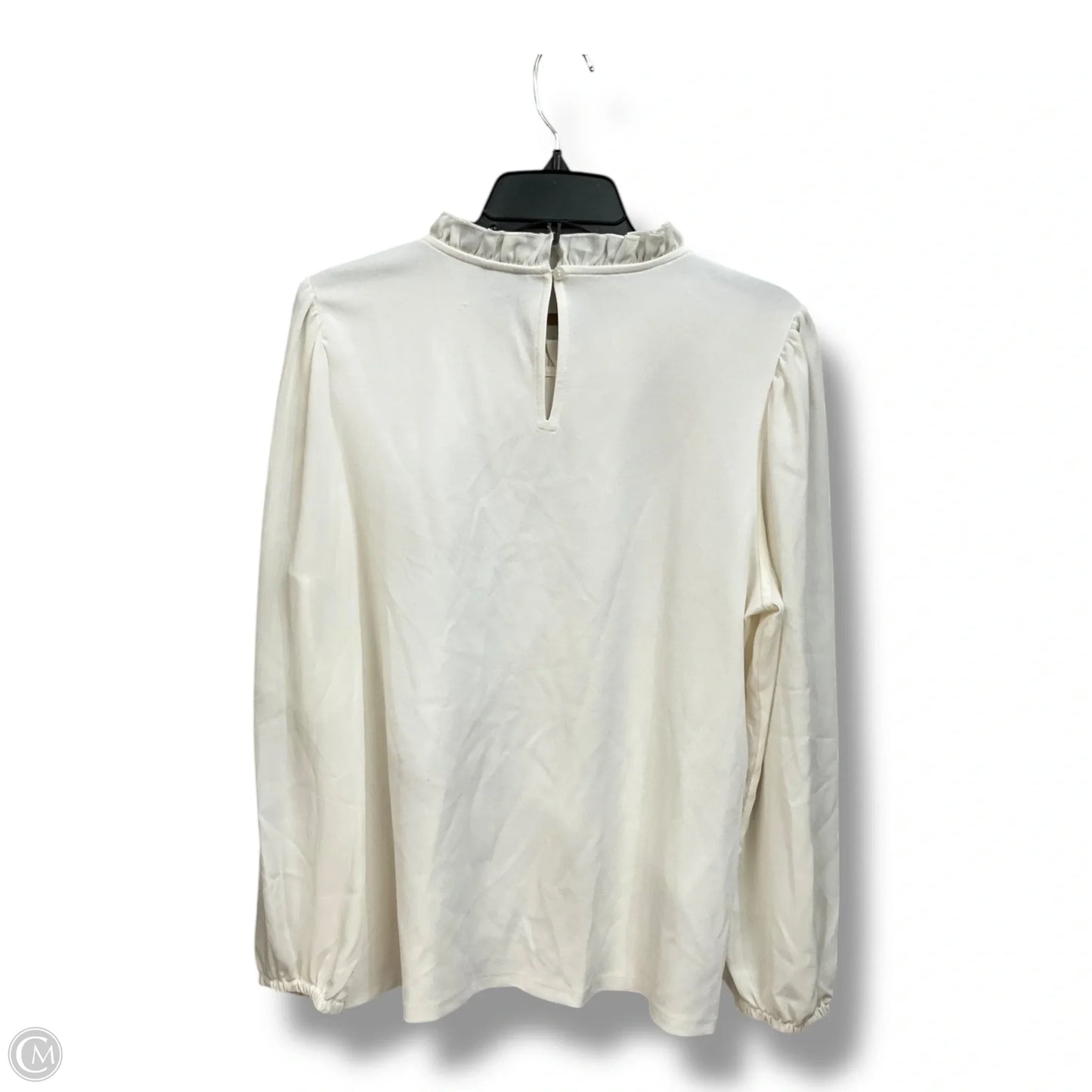 Top Long Sleeve By Ann Taylor In Ivory, Size: L