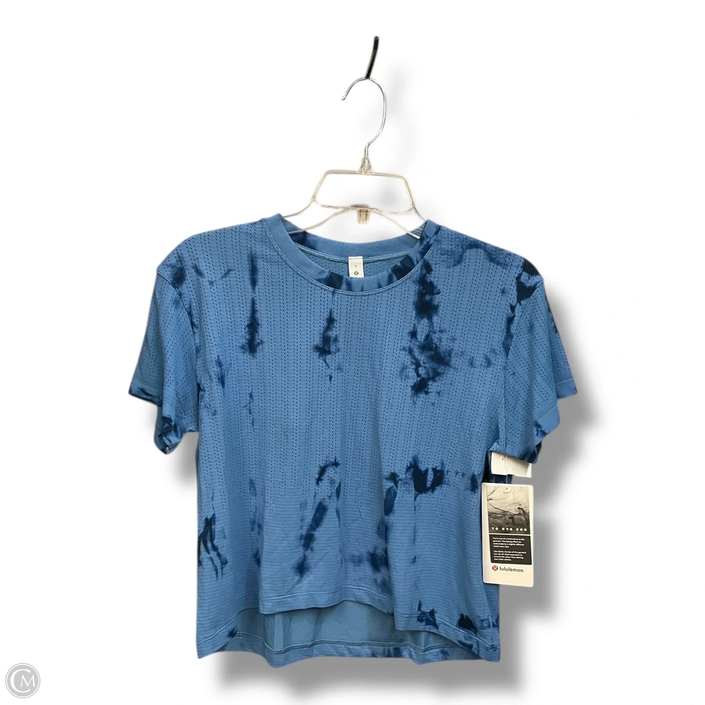Athletic Top Short Sleeve By Lululemon In Tie Dye Print, Size: M