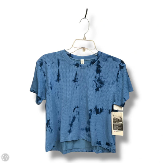 Athletic Top Short Sleeve By Lululemon In Tie Dye Print, Size: M