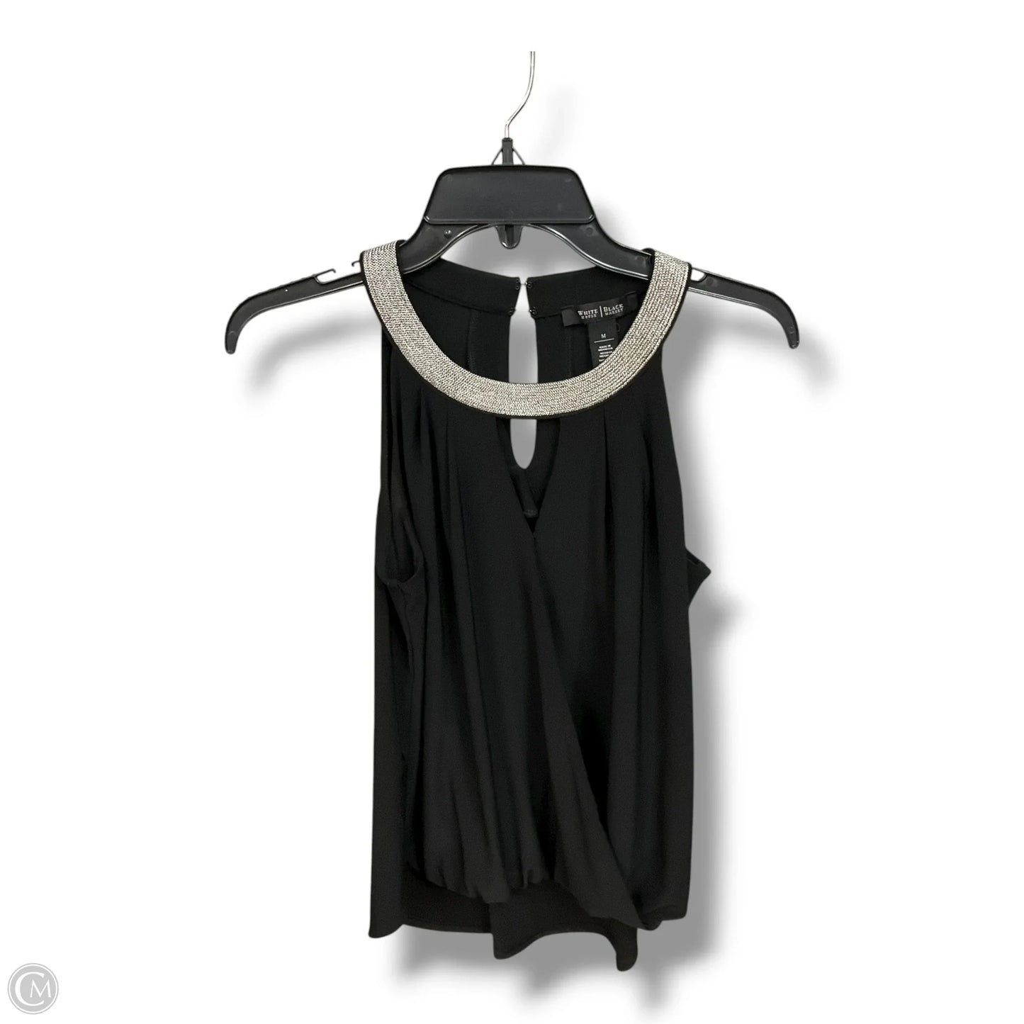 Top Sleeveless By White House Black Market In Black & Silver, Size: M