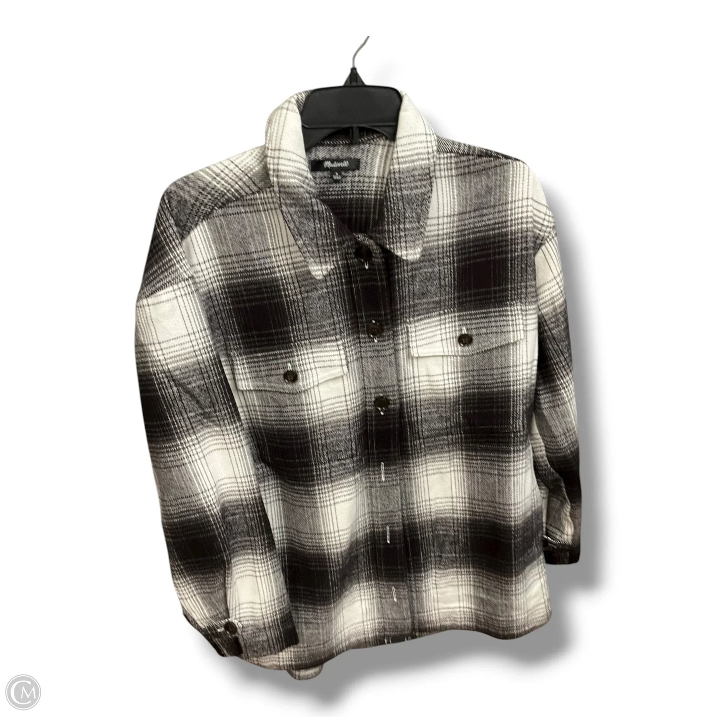 Jacket Shirt By Madewell In Plaid Pattern, Size: S