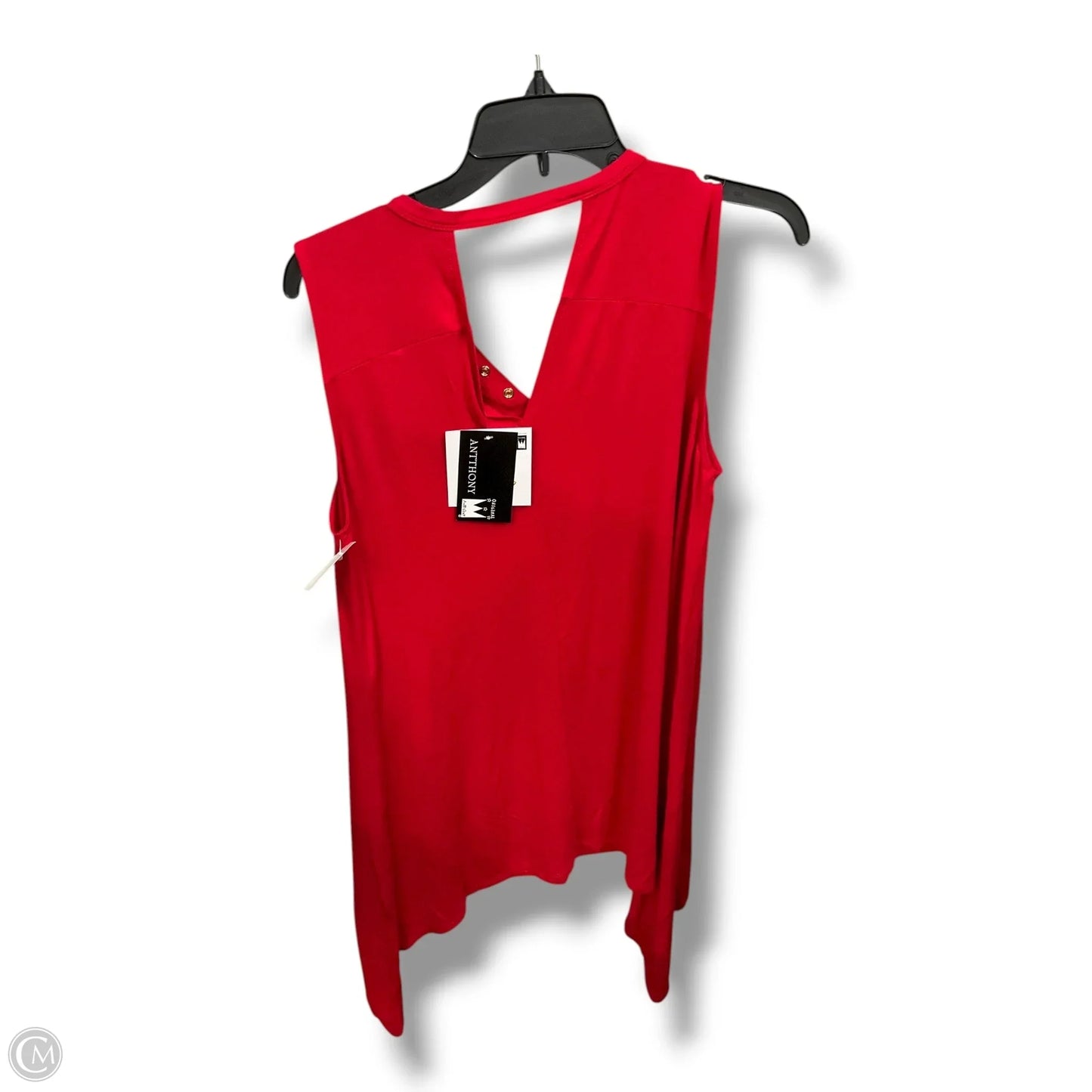 Top Sleeveless By Antthony In Red, Size: M