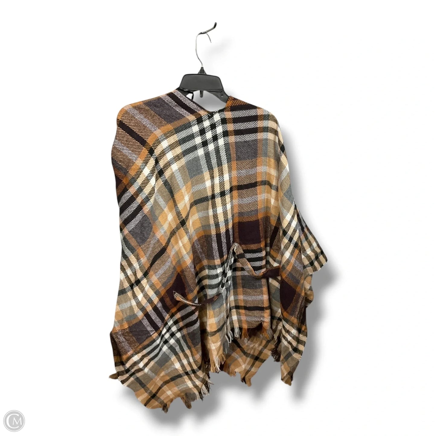 Shawl By David And Young In Plaid Pattern, Size: Osfm