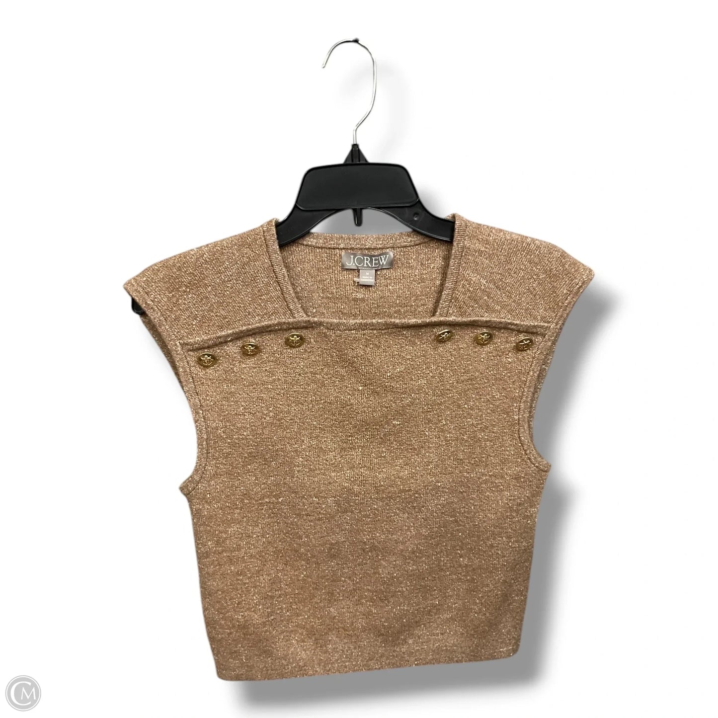 Top Sleeveless By J. Crew In Tan, Size: M