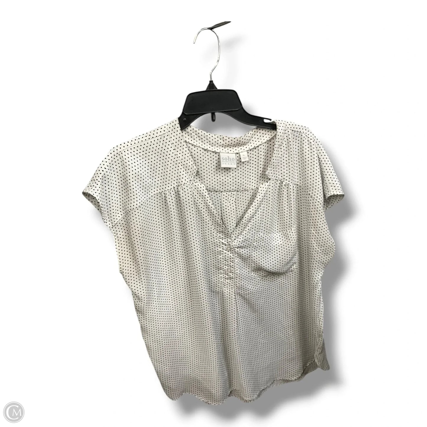 Top Sleeveless By Soho Apparel In Polkadot Pattern, Size: Xl