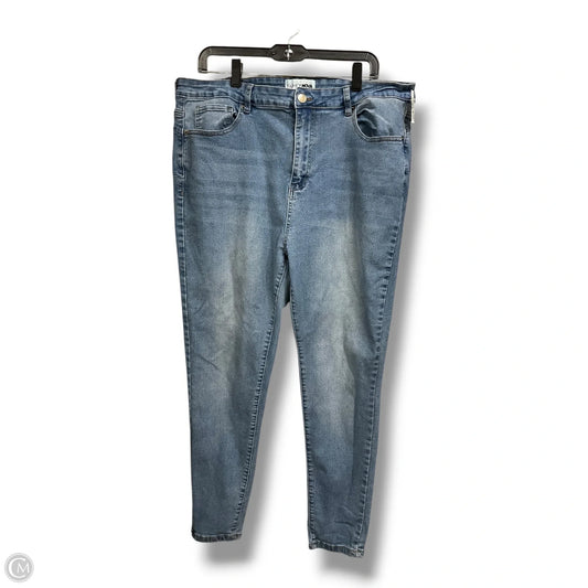 Jeans Skinny By Fashion Nova In Blue Denim, Size: 18