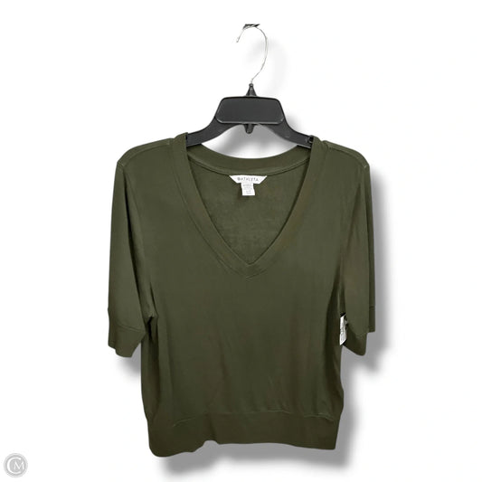 Athletic Top Short Sleeve By Athleta In Green, Size: L