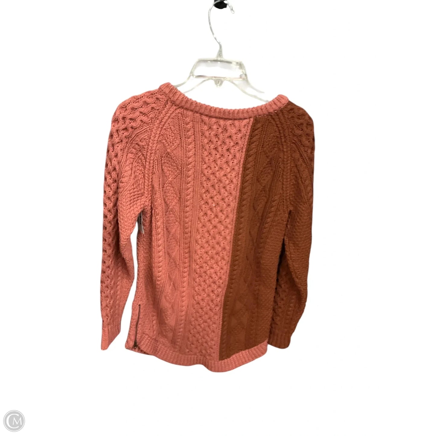 Sweater By L.l. Bean In Brown & Pink, Size: L