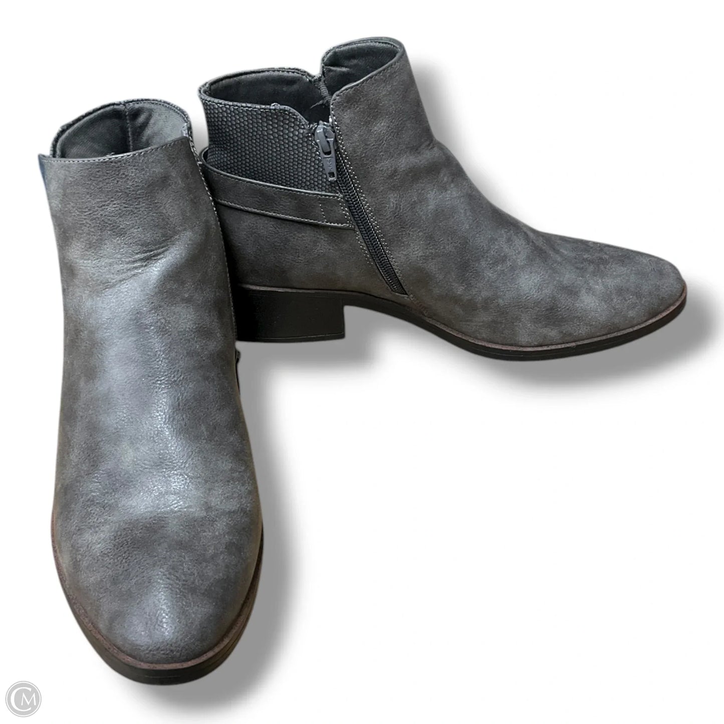 Boots Ankle Heels By Bare Traps In Grey, Size: 10