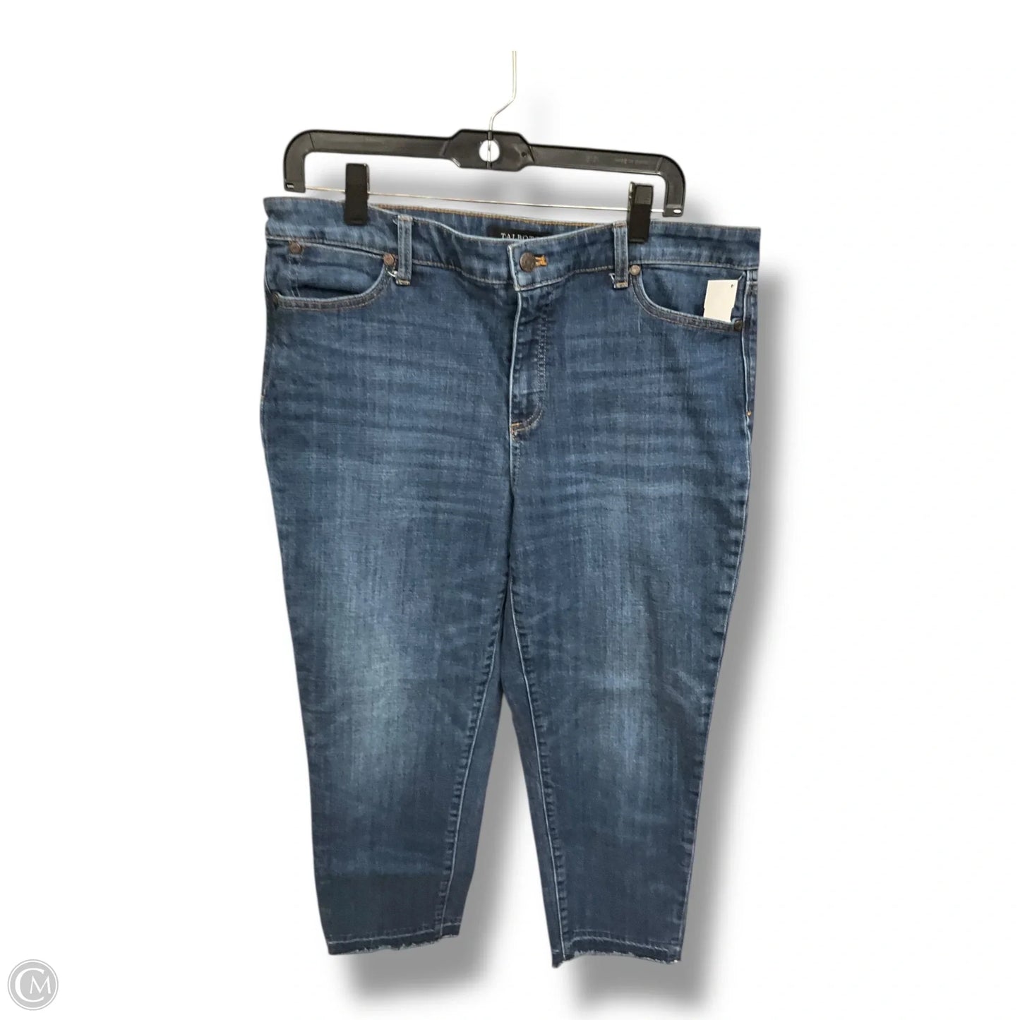 Jeans Straight By Talbots In Blue Denim, Size: 14