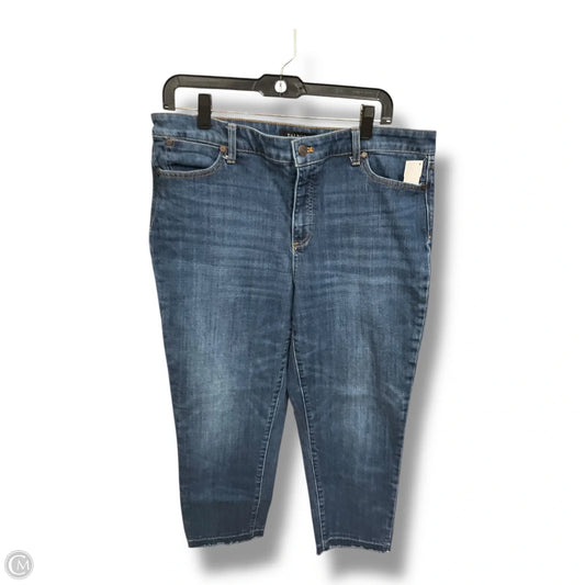 Jeans Straight By Talbots In Blue Denim, Size: 14