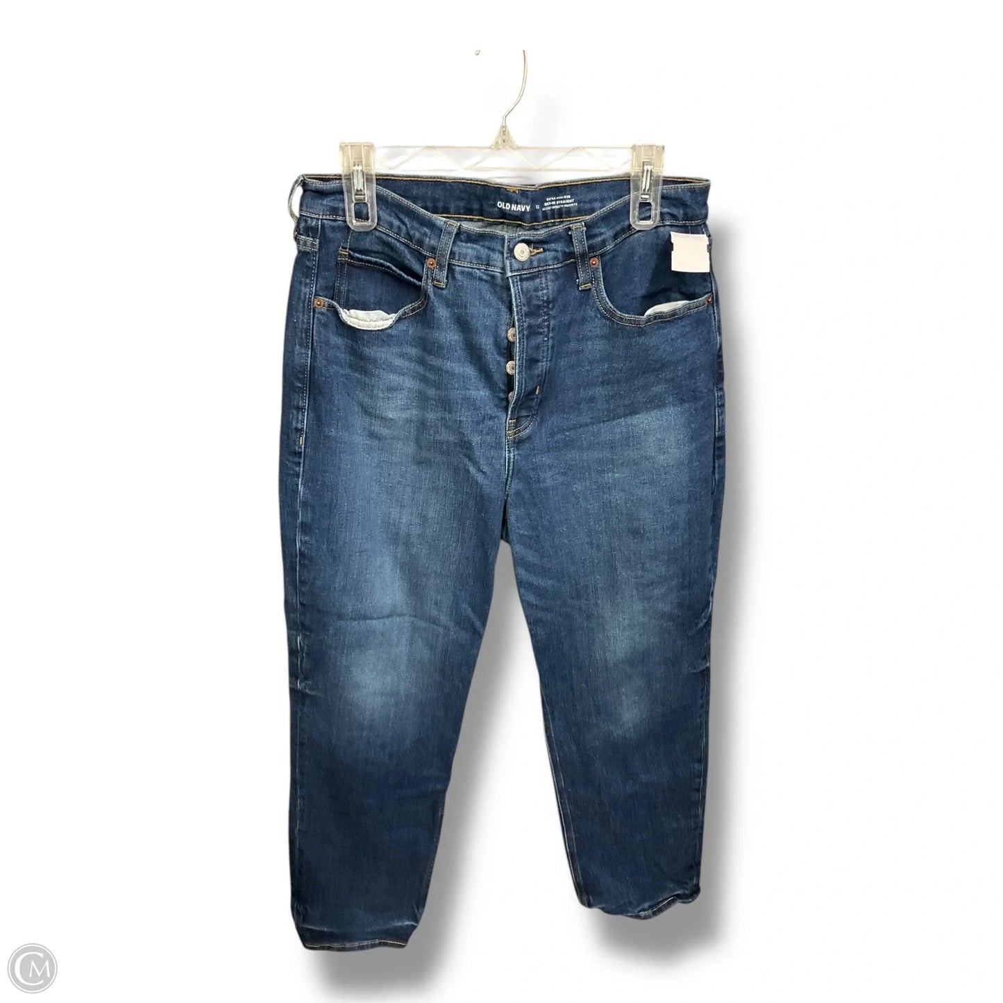 Jeans Straight By Old Navy In Blue Denim, Size: 12