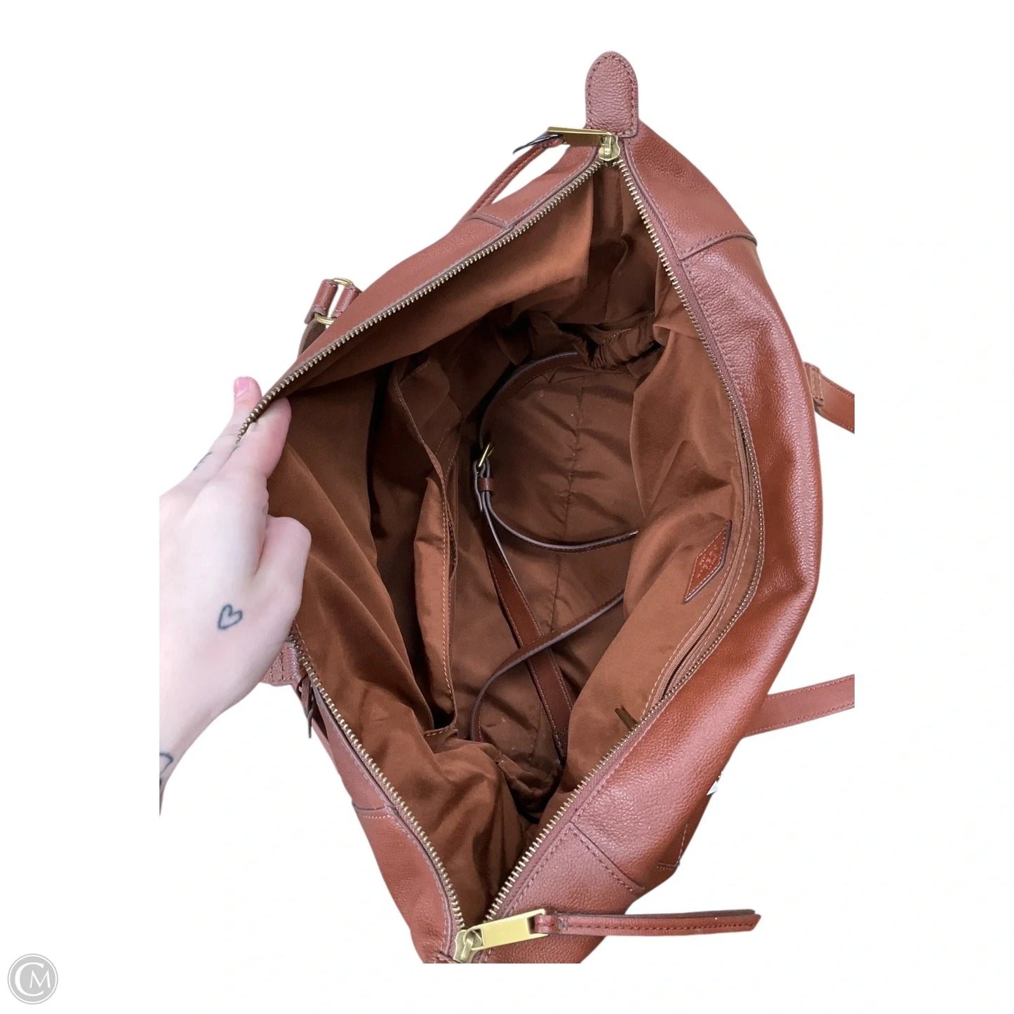 Duffle And Weekender Leather By Fossil, Size: Large