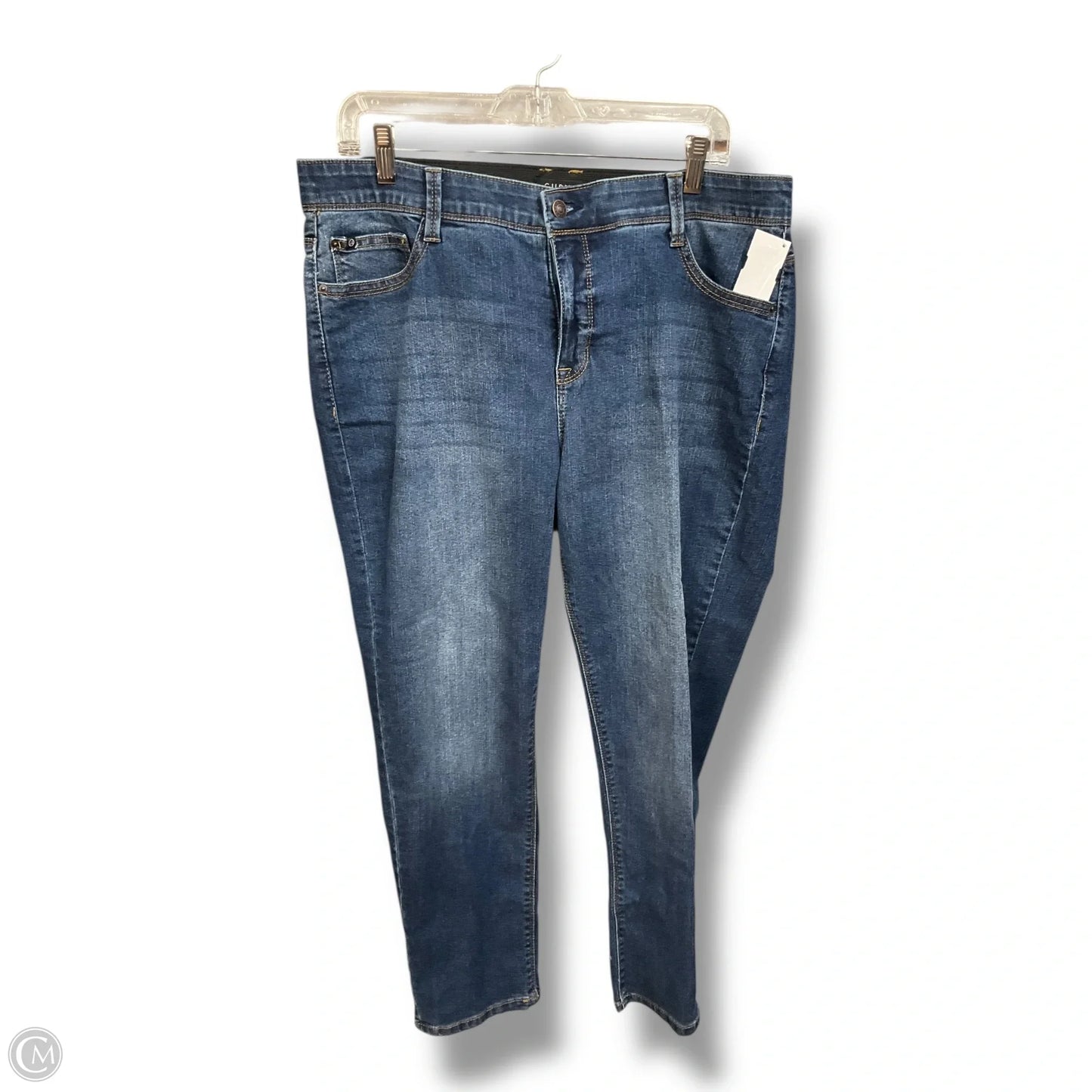 Jeans Skinny By Curve Appeal In Blue Denim, Size: 16