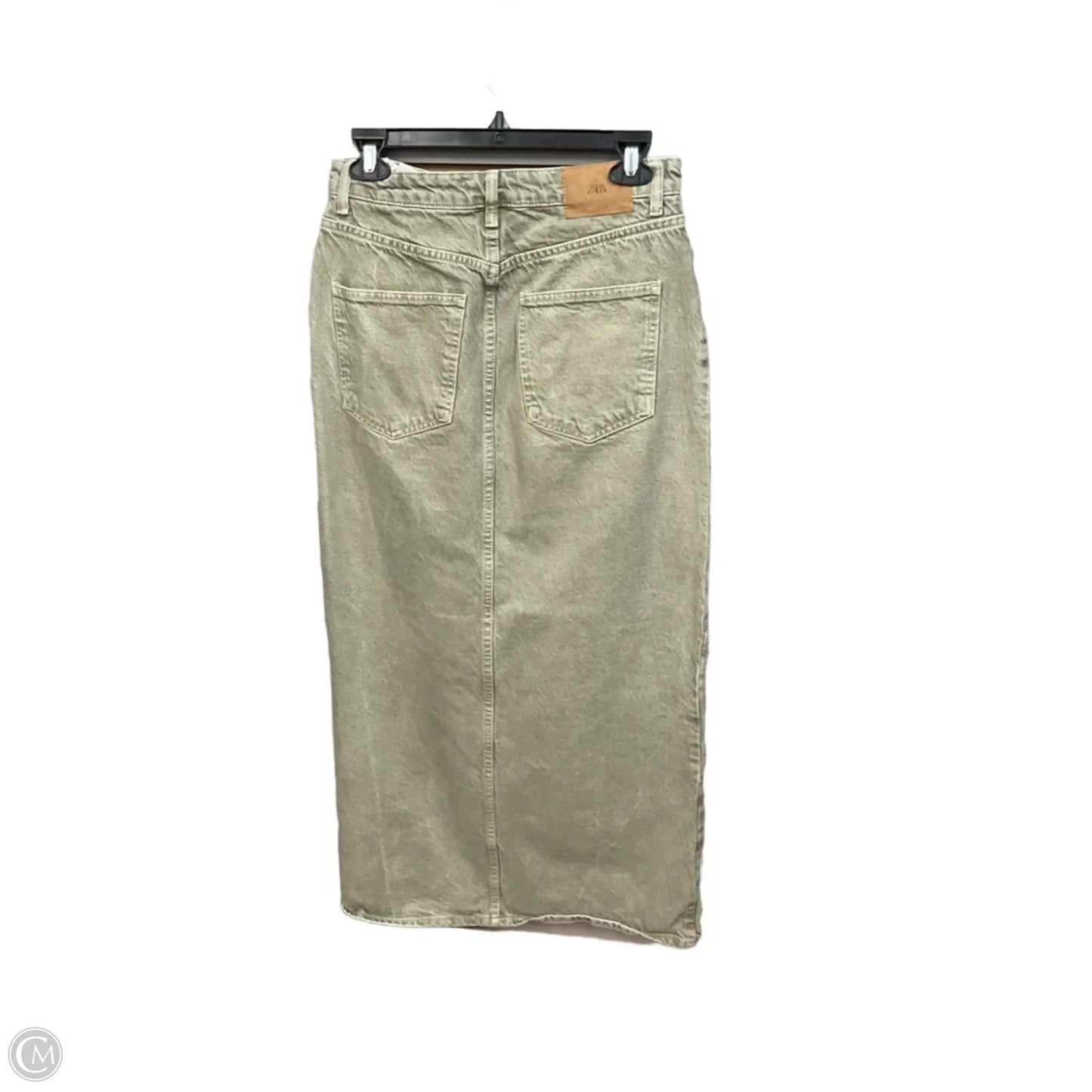 Skirt Maxi By Zara In Green Denim, Size: 4