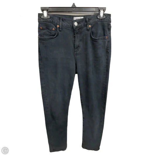 Jeans Skinny By Agolde In Black Denim, Size: 0