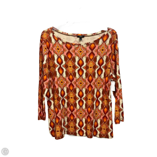 Top Long Sleeve By Talbots In Multi-colored, Size: L
