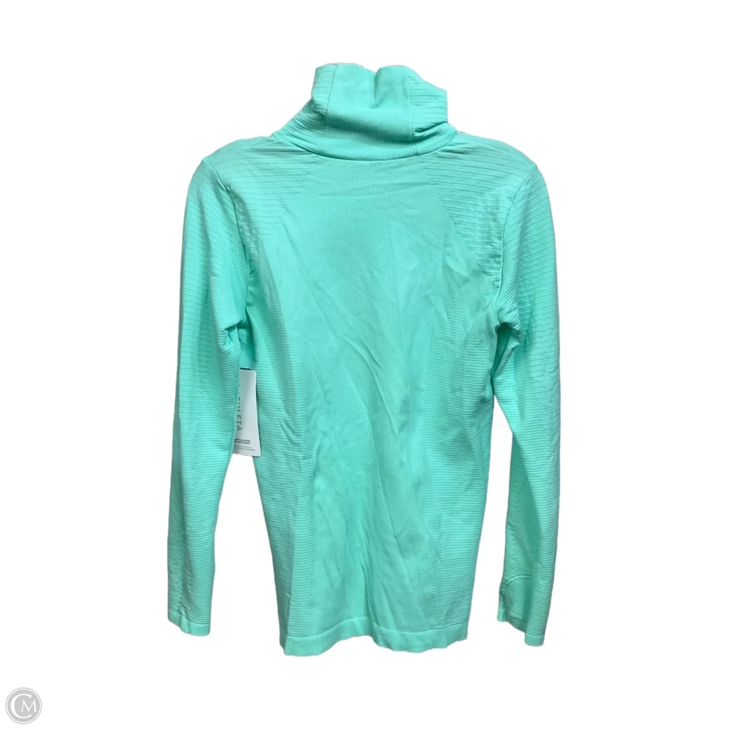 Athletic Top Long Sleeve Collar By Athleta In Green, Size: M