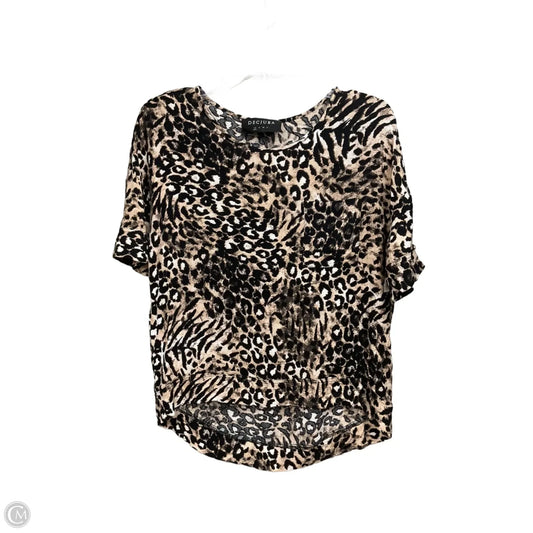 Top Short Sleeve By Clothes Mentor In Animal Print, Size: Xs