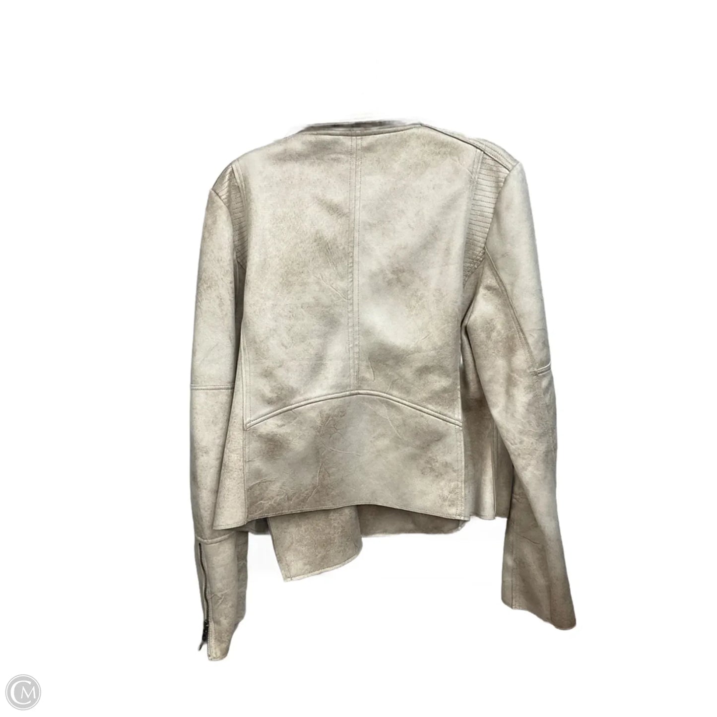 Jacket Moto By Evereve In Beige, Size: Xl