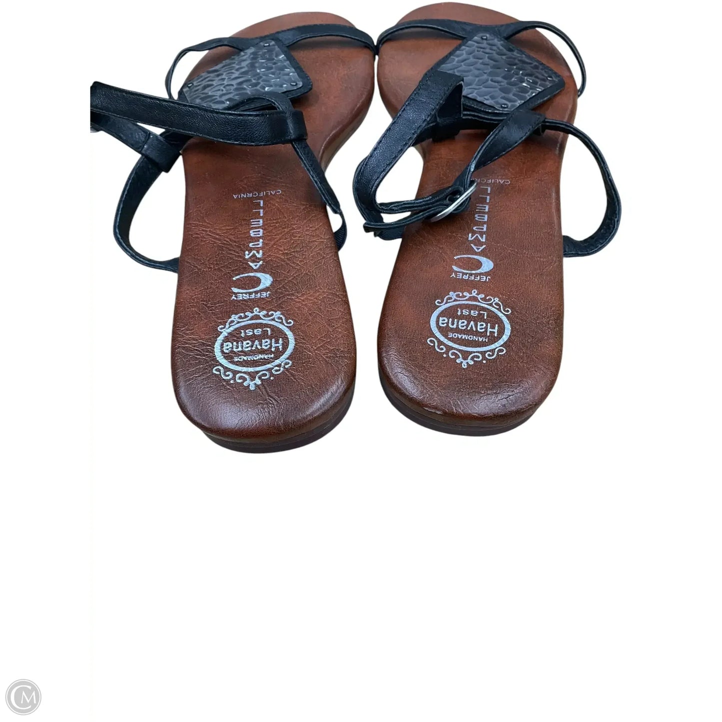 Sandals Flats By Jeffery Campbell In Black & Silver, Size: 9
