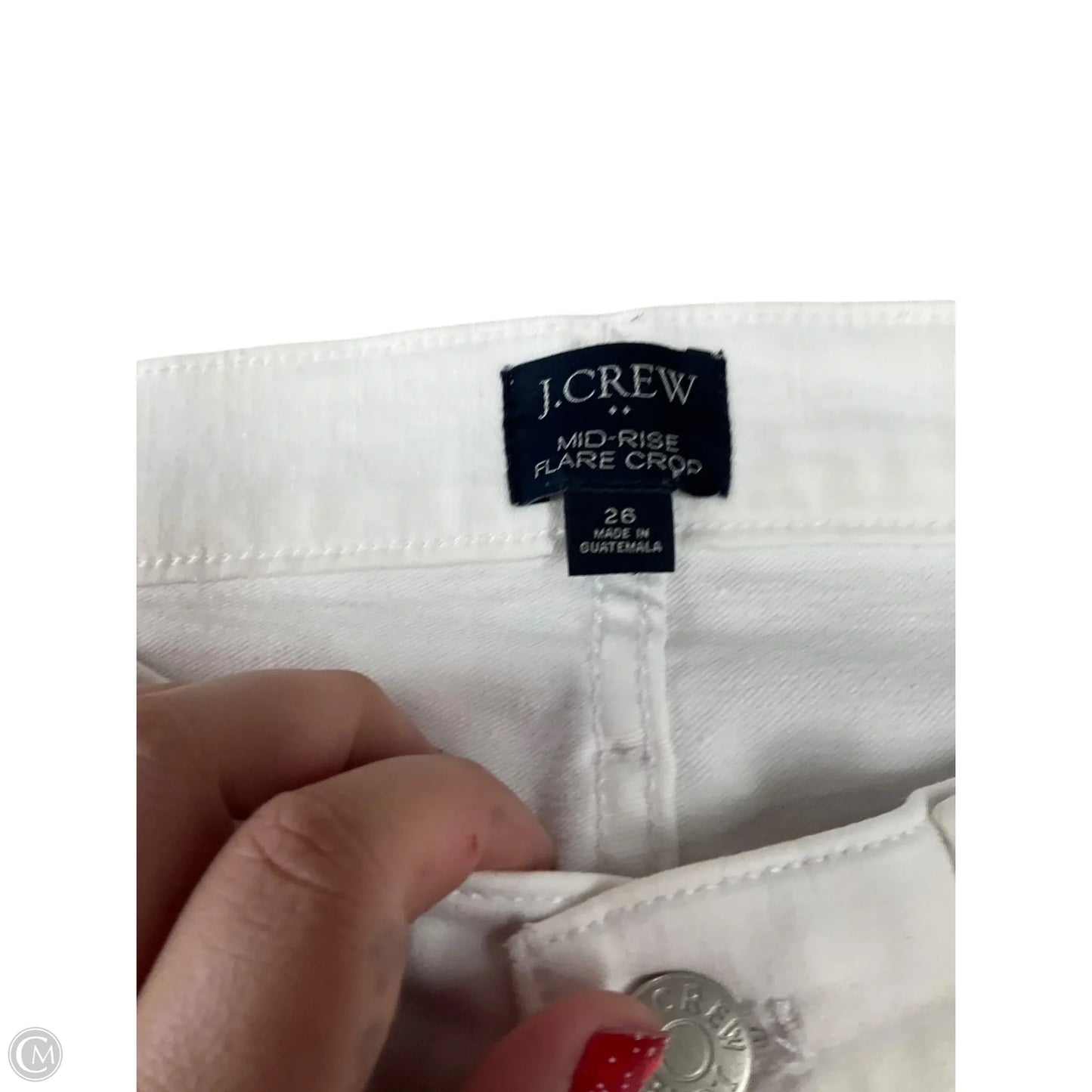 Jeans Cropped By J. Crew In White Denim, Size: 4
