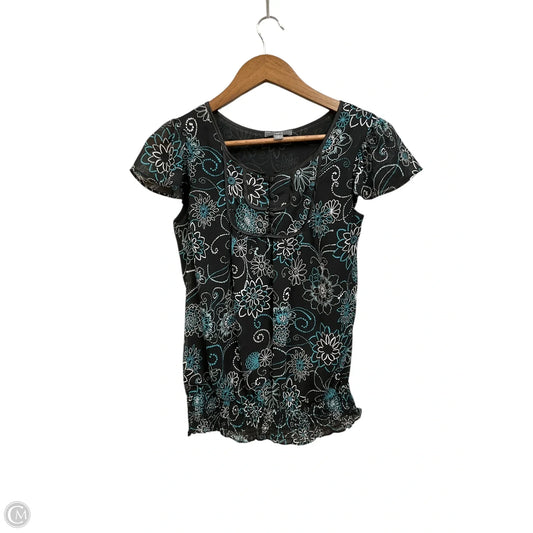 Blouse Short Sleeve By Apt 9 In Floral Print, Size: S