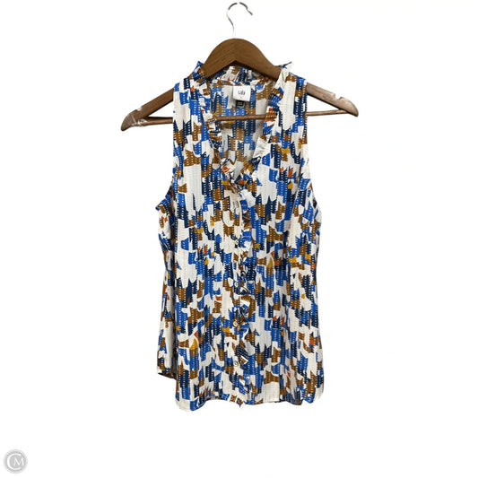 Blouse Sleeveless By Cabi In Multi-colored, Size: S