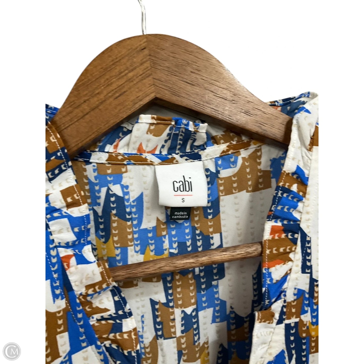 Blouse Sleeveless By Cabi In Multi-colored, Size: S