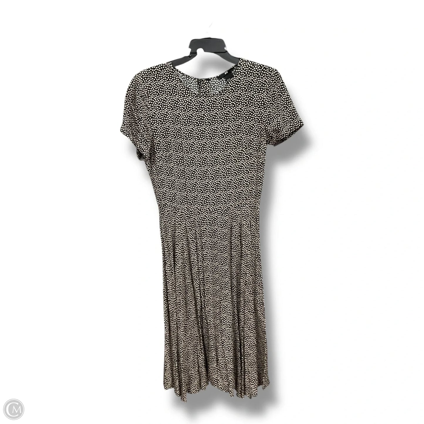 Dress Casual Midi By H&m In Black & Cream, Size: M